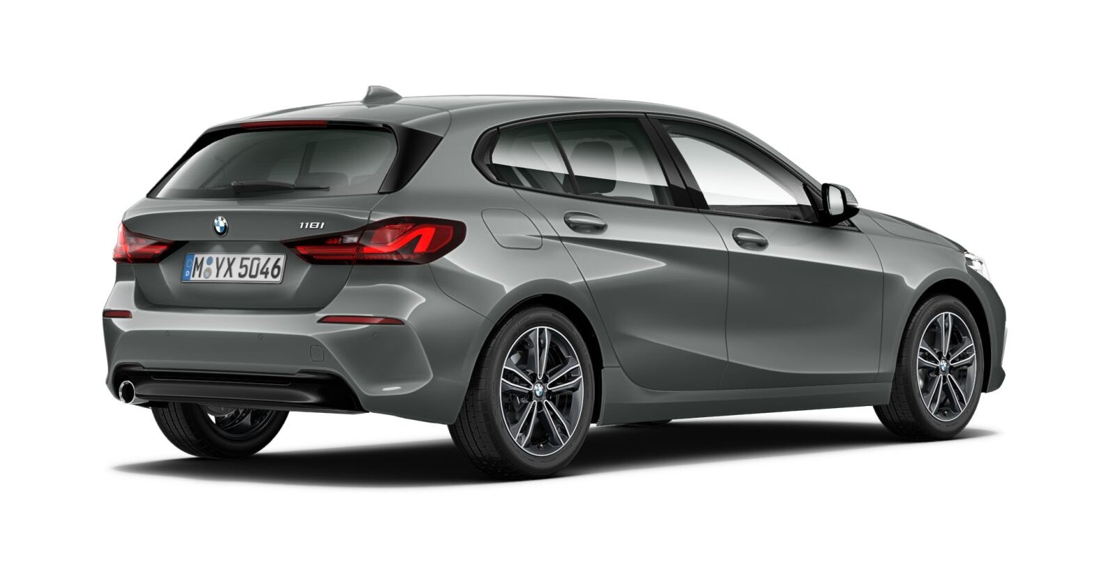 BMW BMW 1er in Grau von hinten