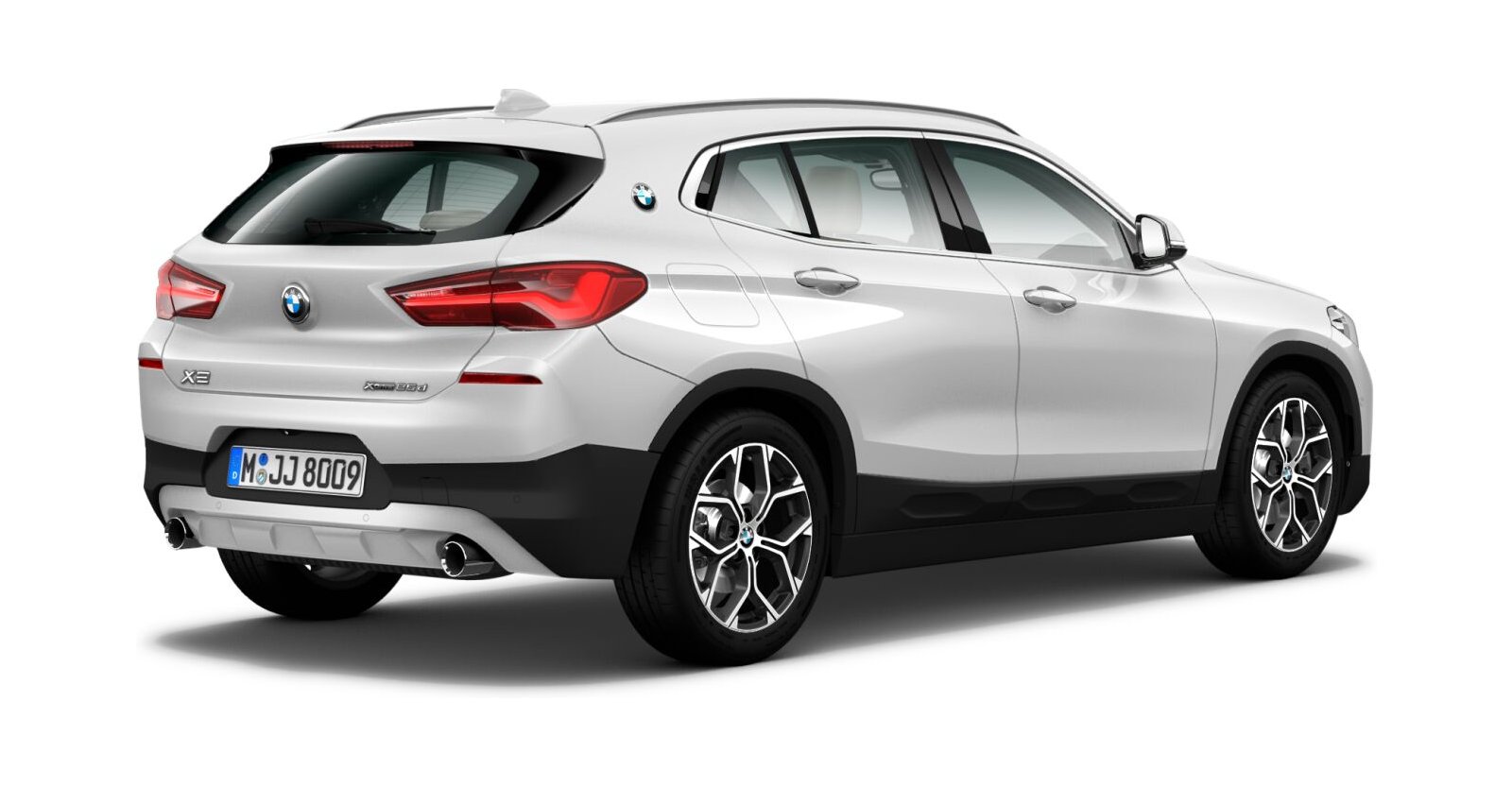 BMW BMW X in Weiß von hinten BMW BMW X in Weiß von hinten