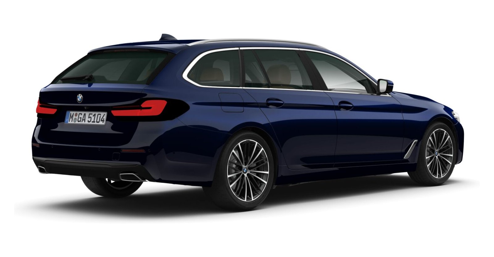 BMW BMW 5er in Blau von hinten BMW BMW 5er in Blau von hinten