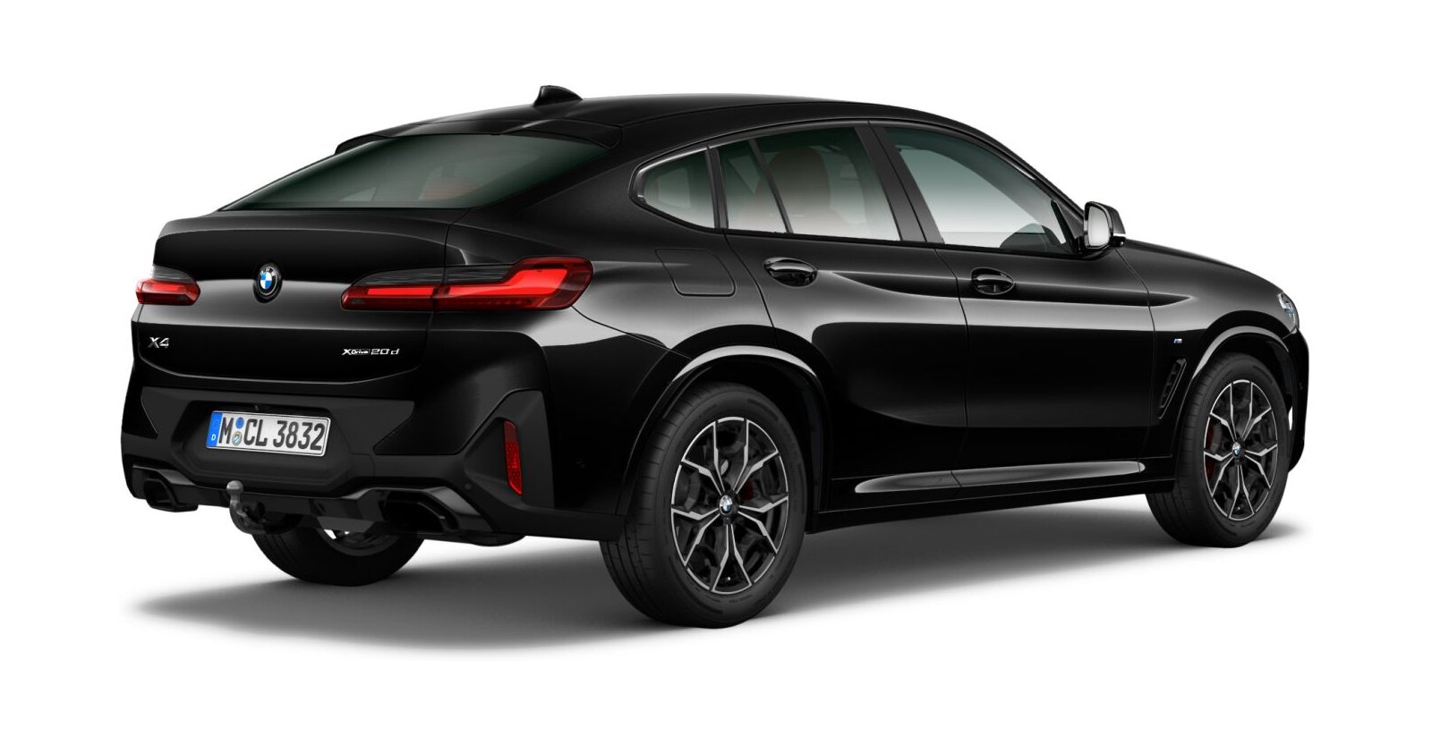 BMW BMW X in Schwarz von hinten