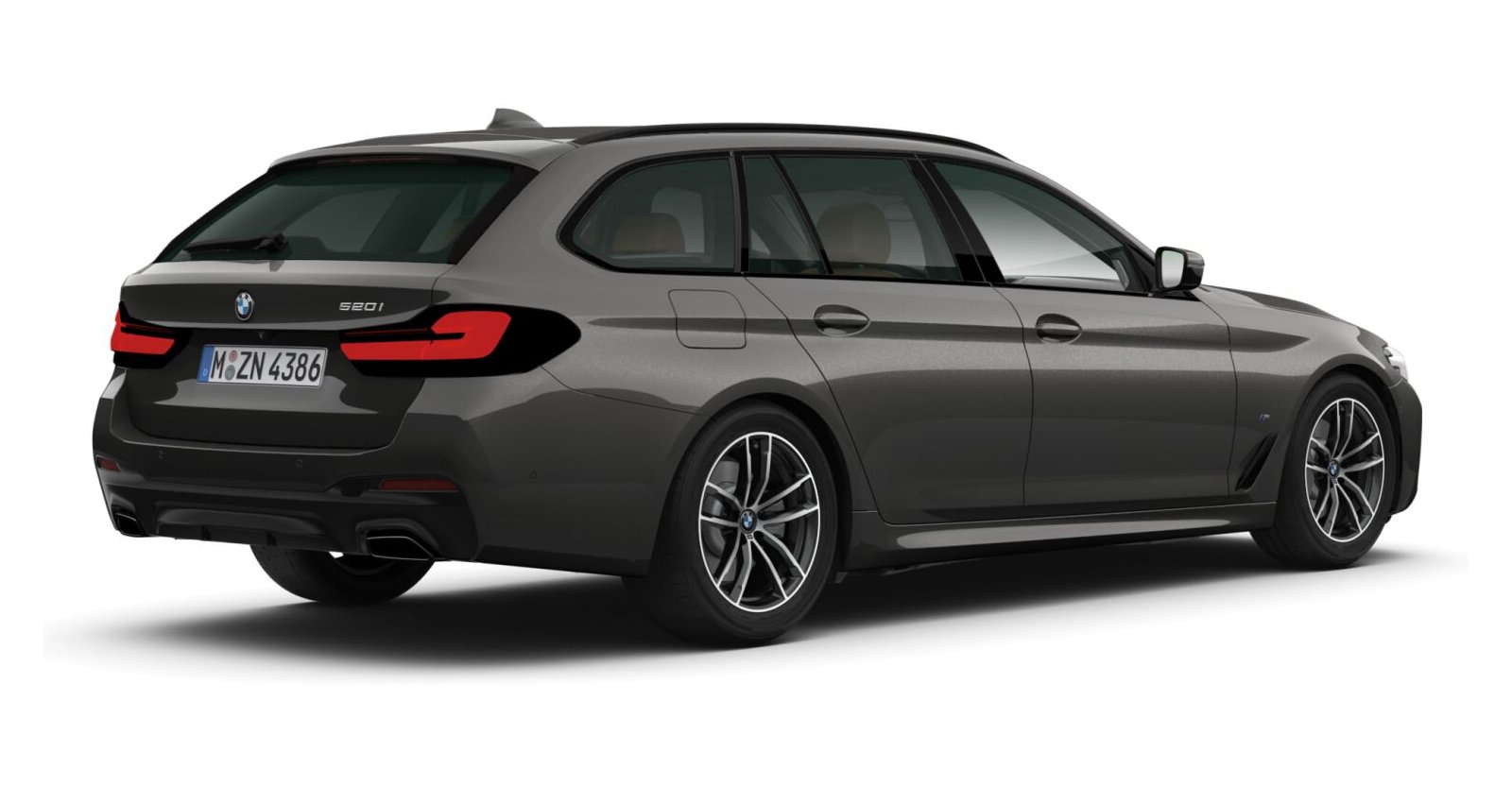 BMW BMW 5er in Grau von hinten BMW BMW 5er in Grau von hinten