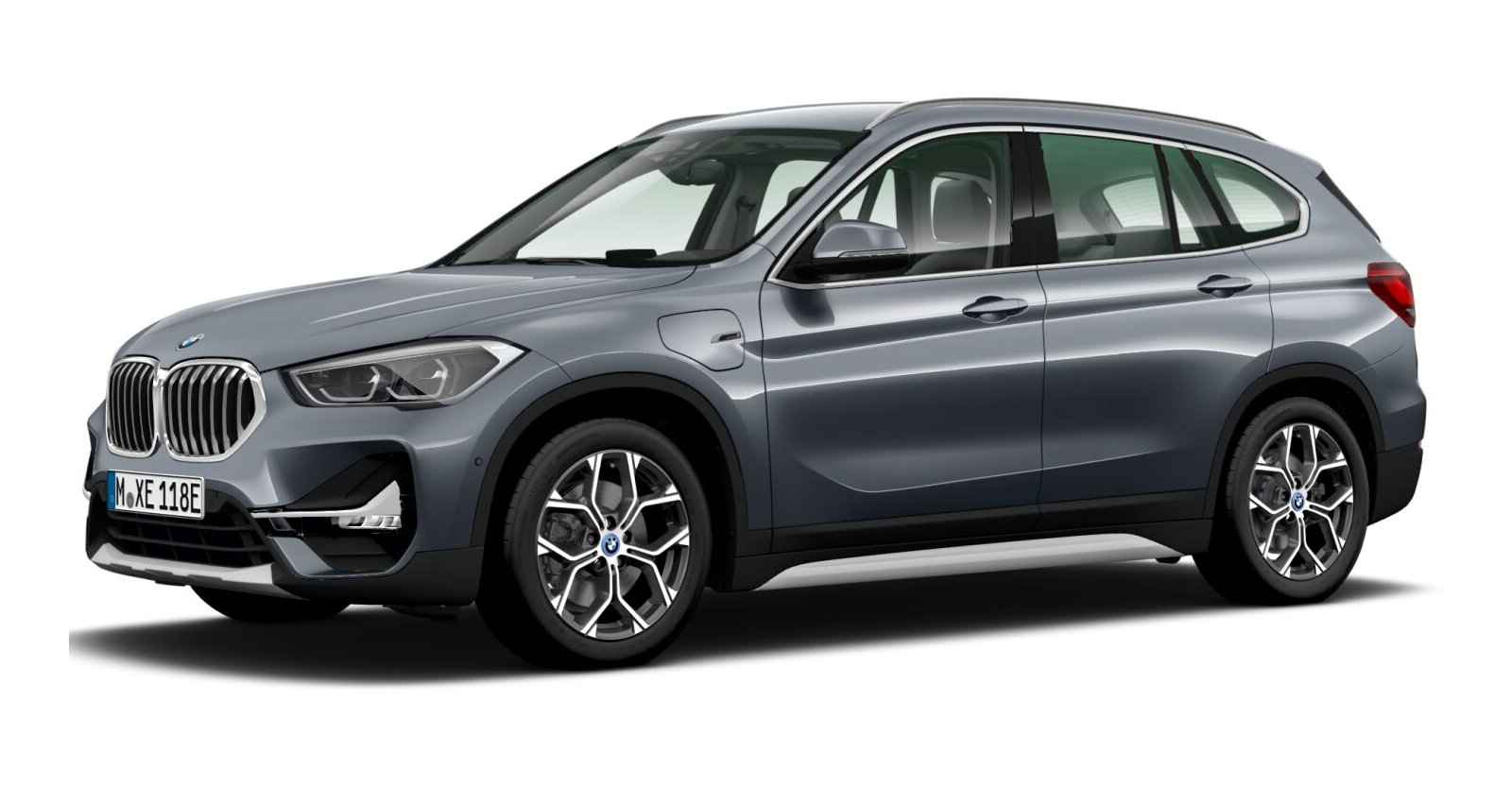 BMW X1 xDrive25e in Grau von vorne BMW X1 xDrive25e in Grau von vorne