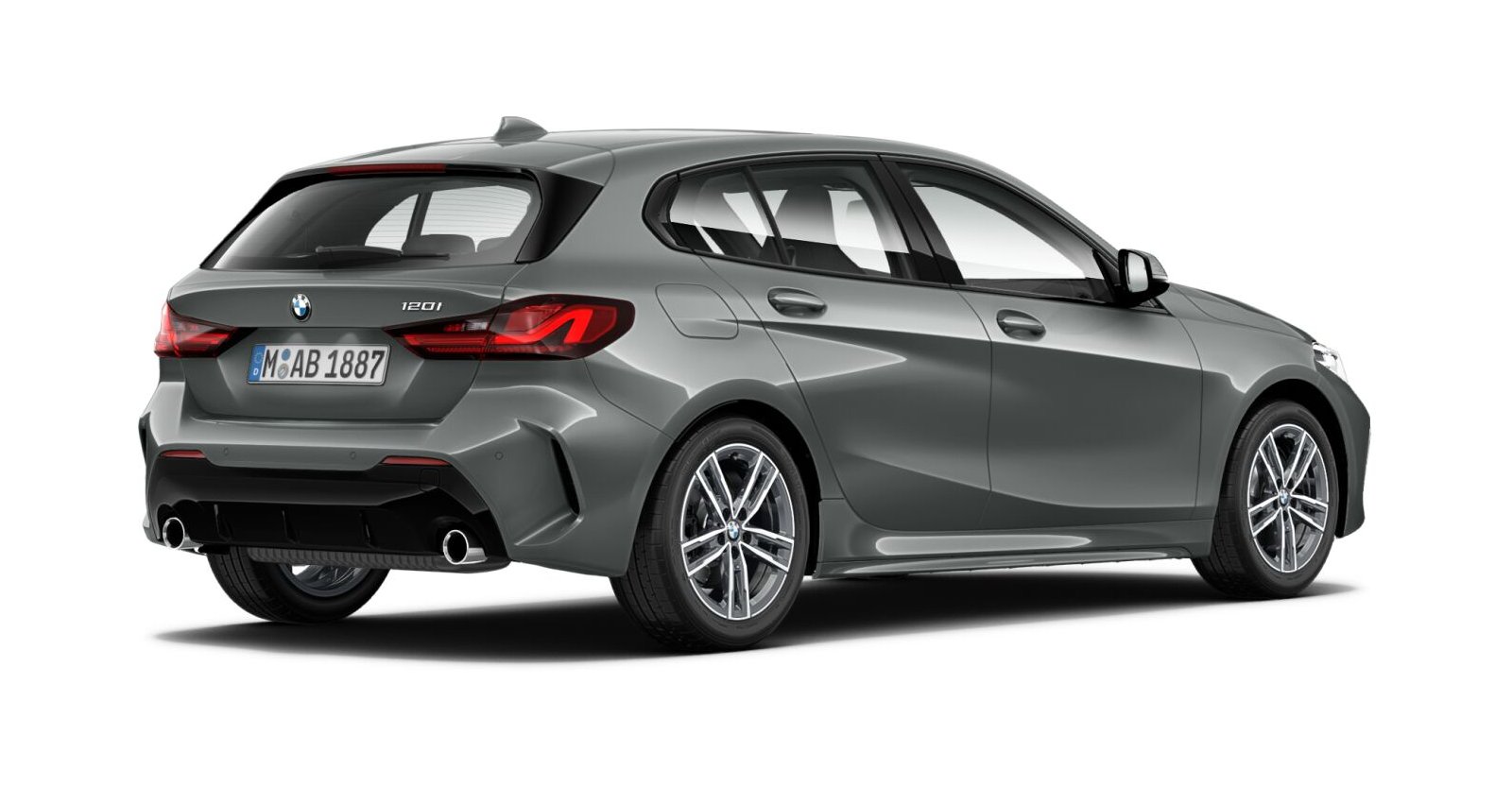 BMW BMW 1er in Grau von hinten BMW BMW 1er in Grau von hinten