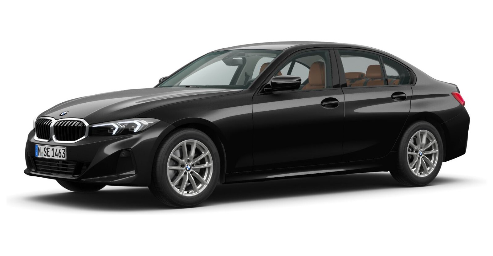 BMW BMW 3er in Schwarz von vorne BMW BMW 3er in Schwarz von vorne