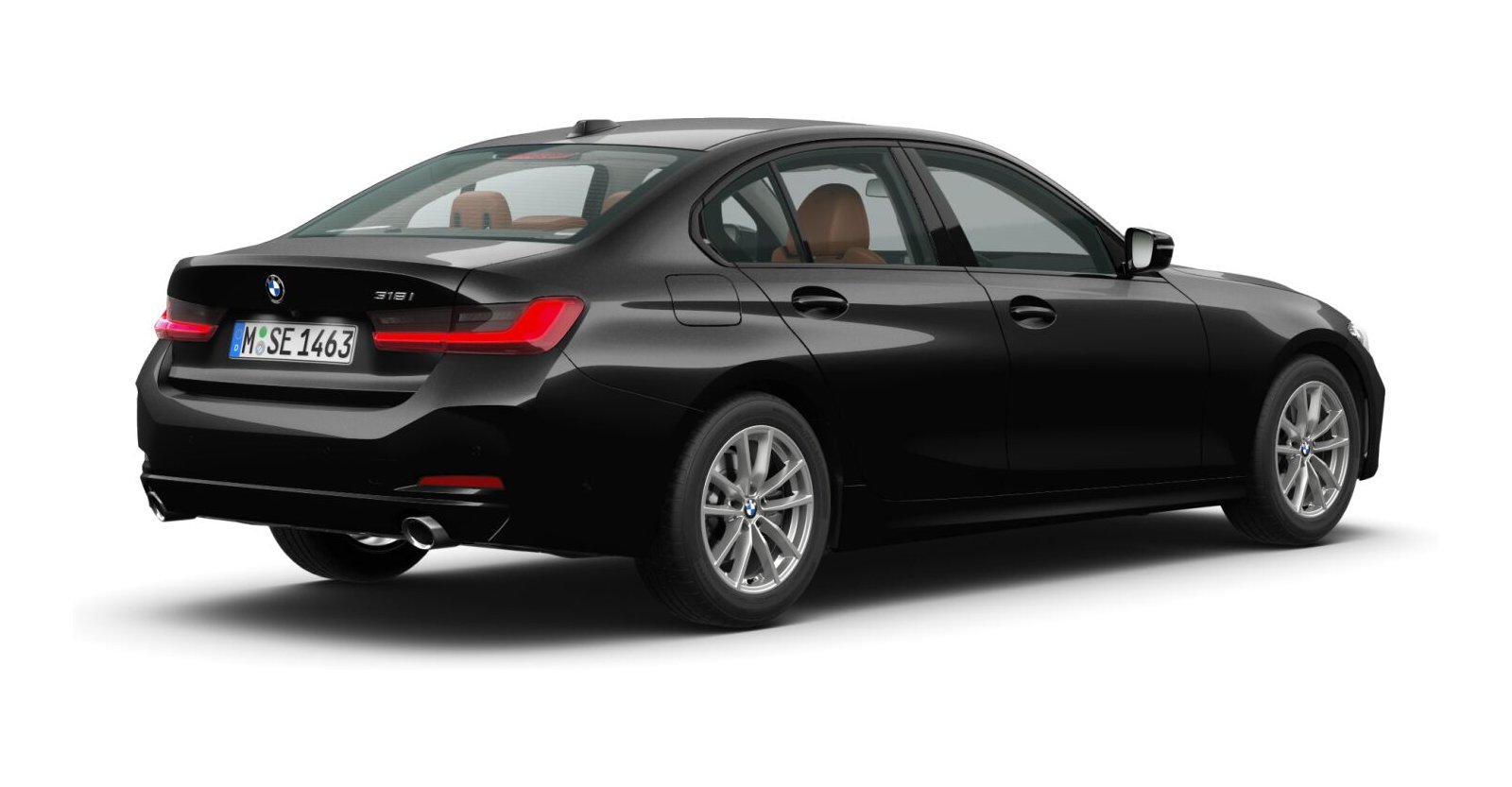 BMW BMW 3er in Schwarz von hinten BMW BMW 3er in Schwarz von hinten