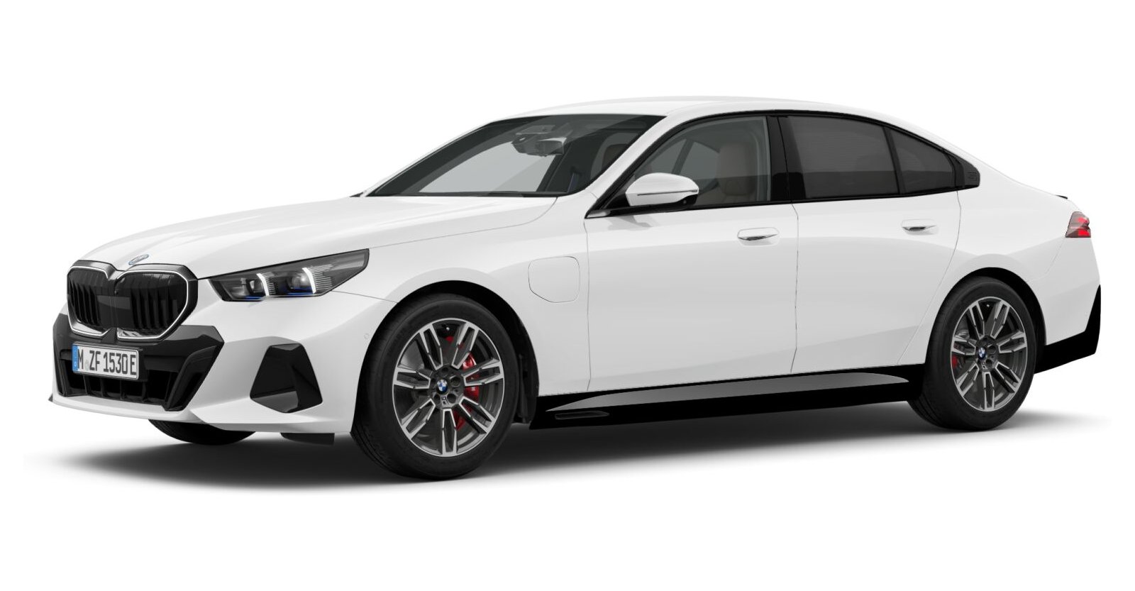 BMW BMW 5er in Weiß von vorne BMW BMW 5er in Weiß von vorne