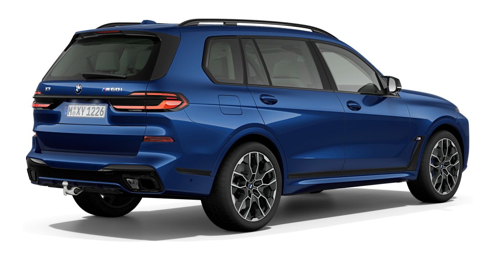 BMW BMW X in Blau von hinten BMW BMW X in Blau von hinten