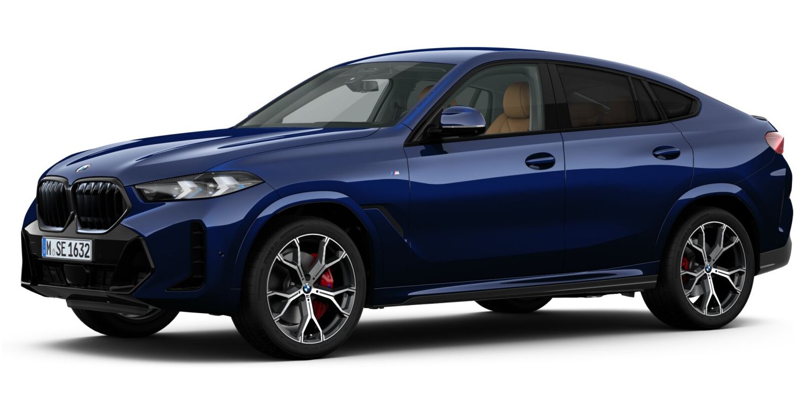 BMW X6 xDrive30d M Sport in Blau von vorne BMW X6 xDrive30d M Sport in Blau von vorne