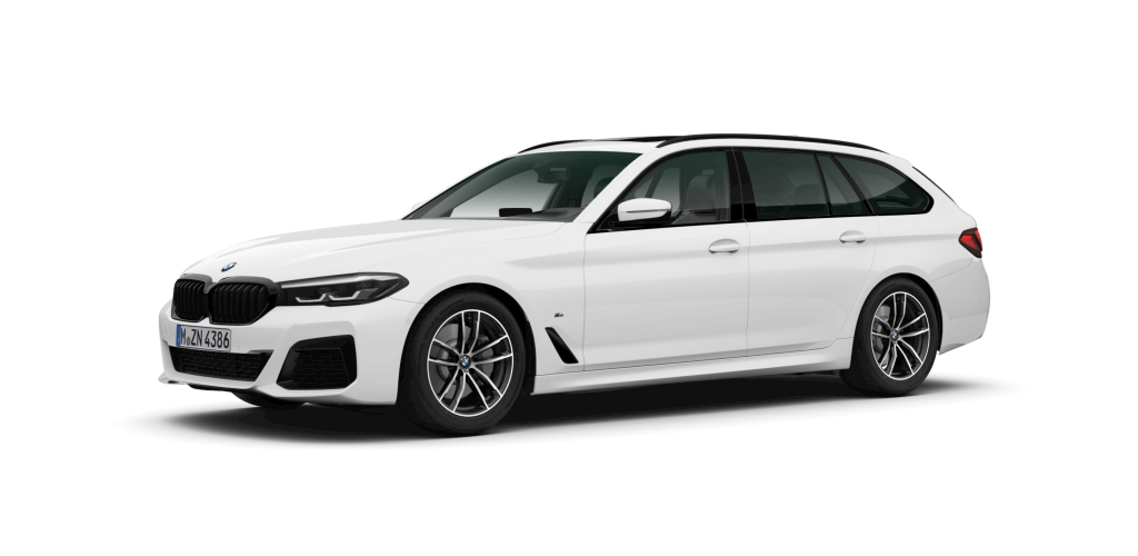 BMW 520d Touring in Weiß von vorne