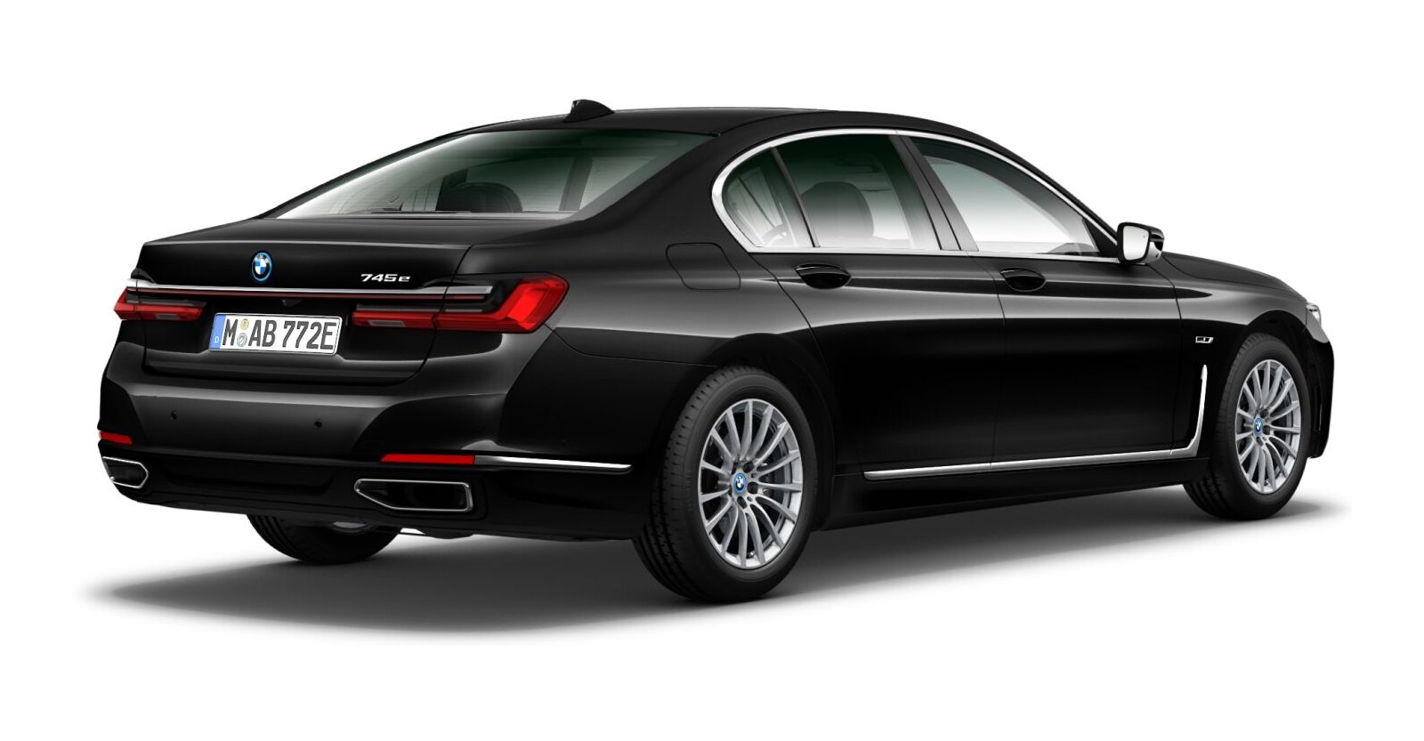 BMW BMW 7er in Schwarz von hinten BMW BMW 7er in Schwarz von hinten