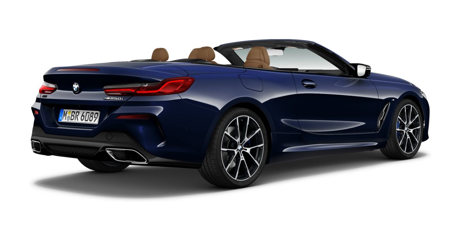 BMW BMW 8er in Blau von hinten BMW BMW 8er in Blau von hinten