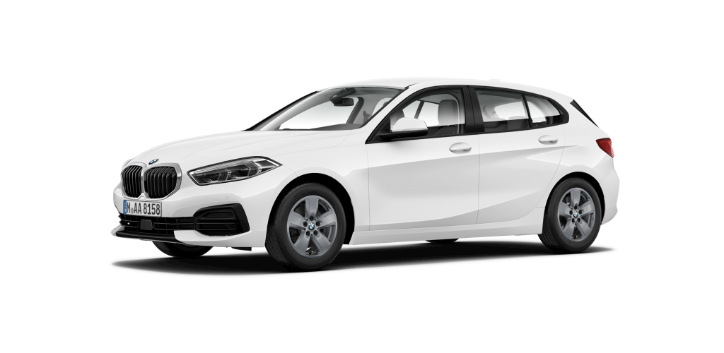 BMW 116d in Weiß von vorne BMW 116d in Weiß von vorne
