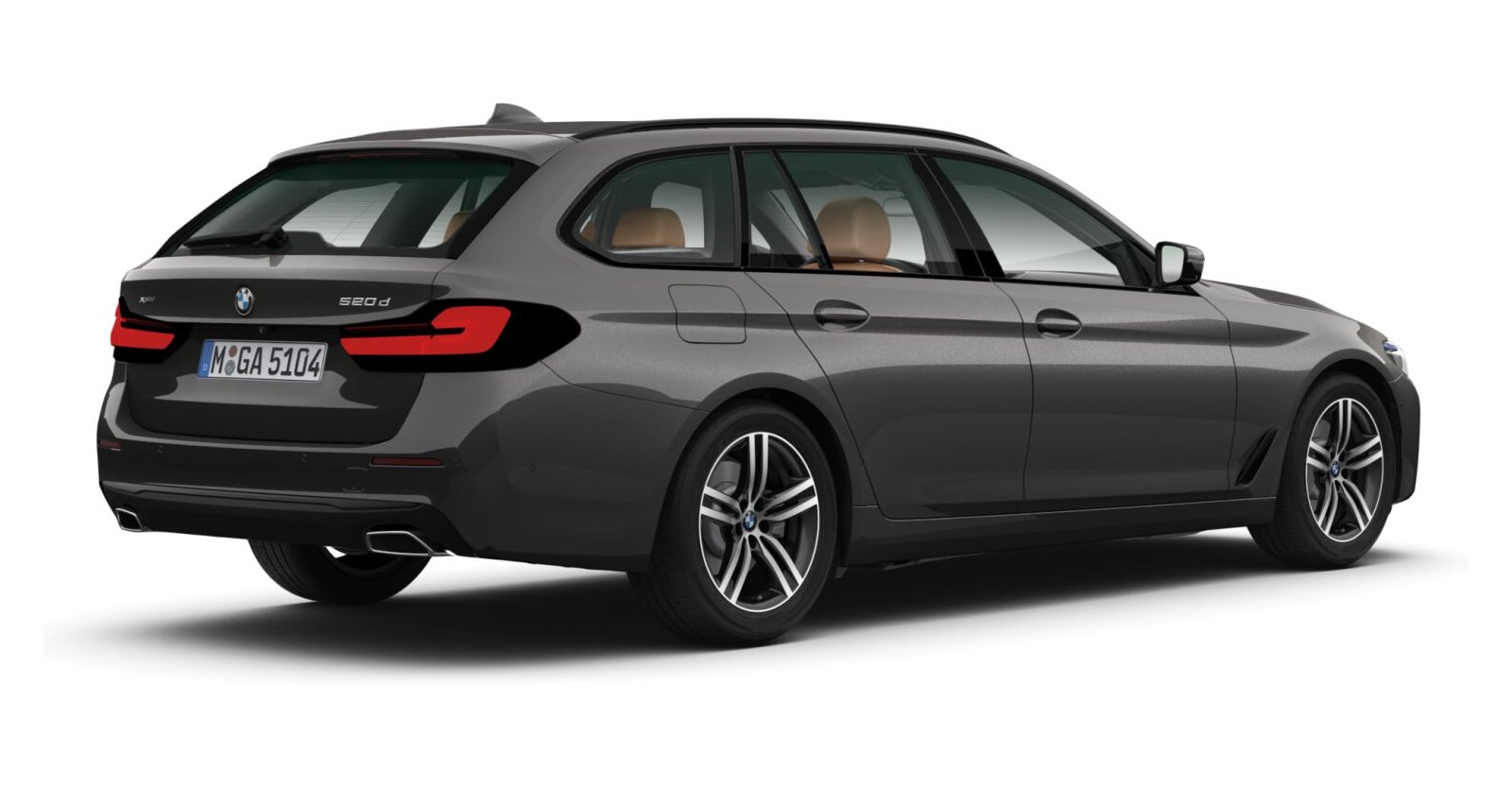 BMW BMW 5er in Grau von hinten BMW BMW 5er in Grau von hinten
