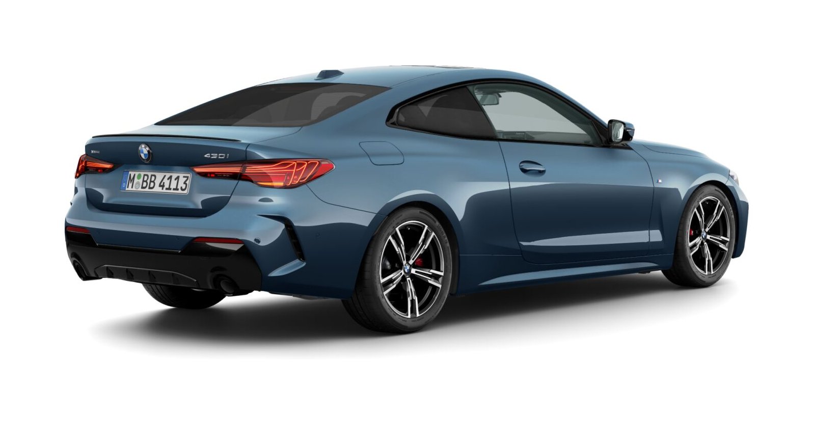 BMW BMW 4er in Blau von hinten BMW BMW 4er in Blau von hinten