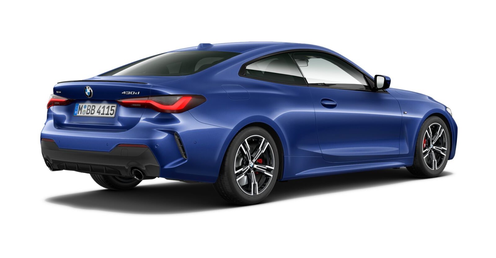 BMW BMW 4er in Blau von hinten BMW BMW 4er in Blau von hinten