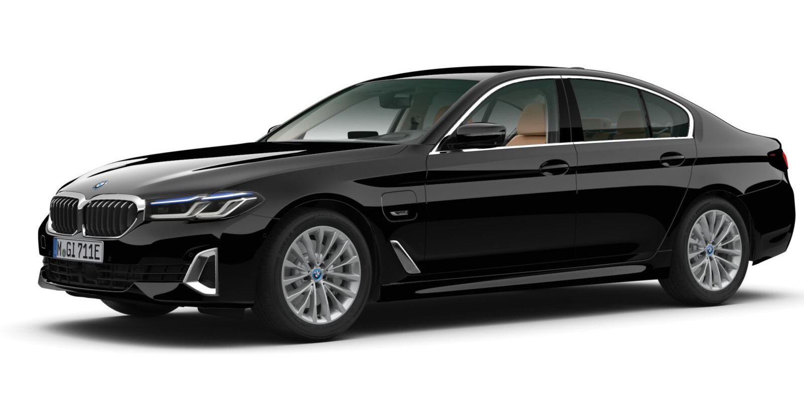 BMW BMW 5er in Schwarz von vorne BMW BMW 5er in Schwarz von vorne