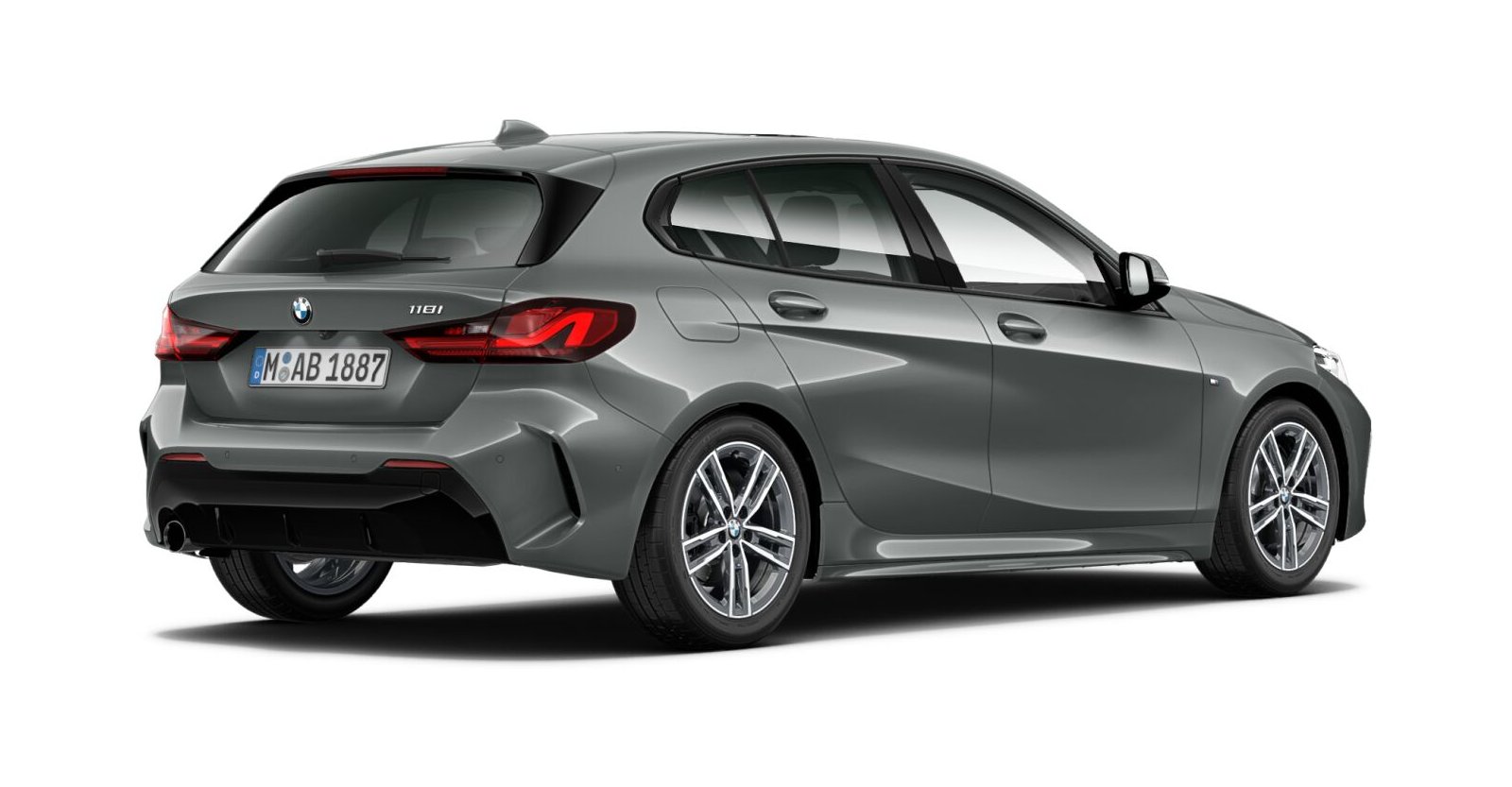 BMW BMW 1er in Grau von hinten BMW BMW 1er in Grau von hinten