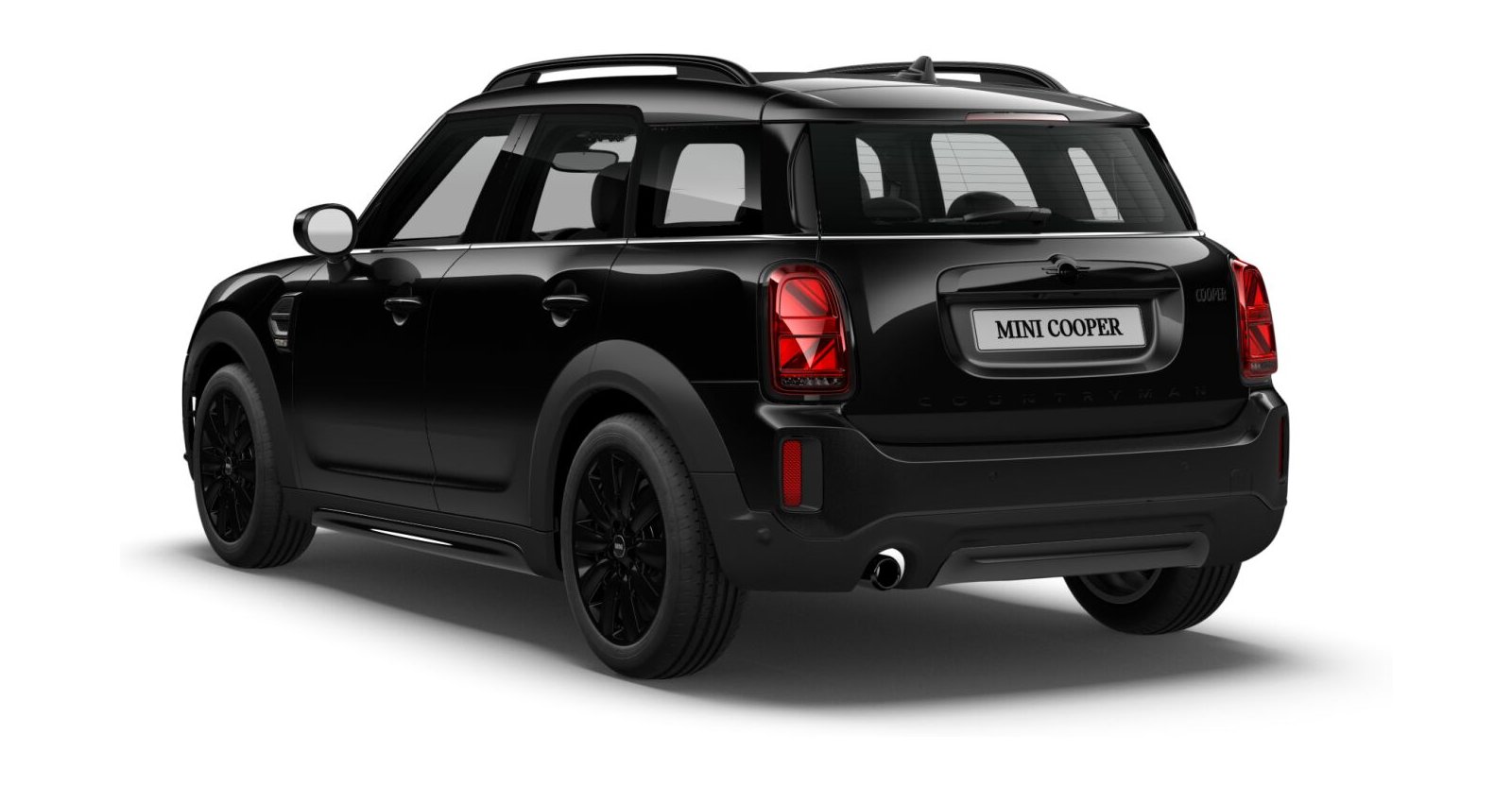 MINI MINI Countryman in Schwarz von hinten MINI MINI Countryman in Schwarz von hinten
