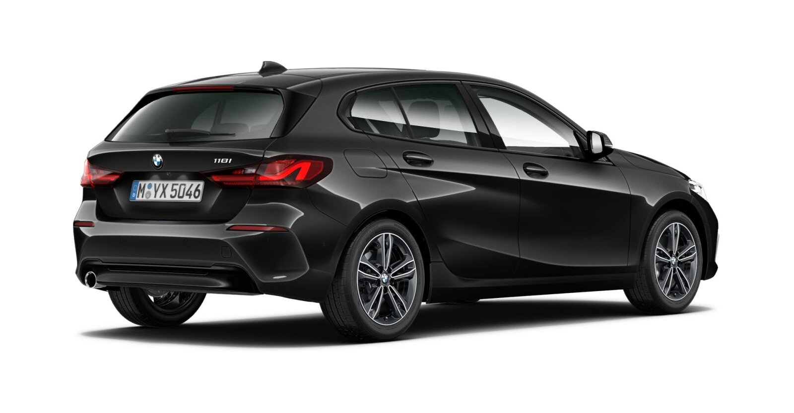 BMW BMW 1er in Schwarz von hinten BMW BMW 1er in Schwarz von hinten