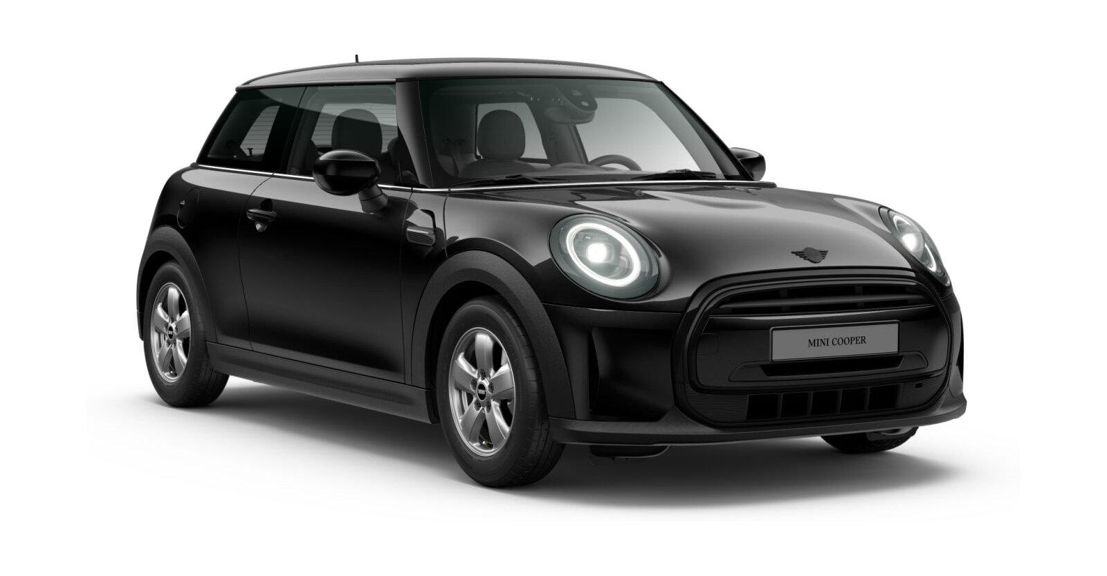 MINI Cooper 3-Türer in Schwarz von vorne