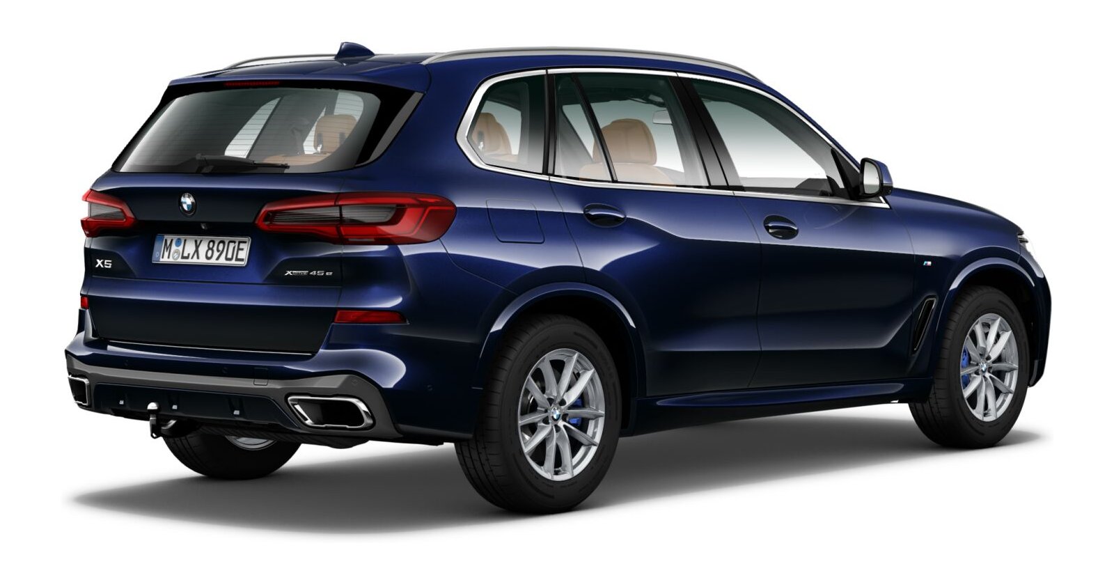 BMW BMW X in Blau von hinten