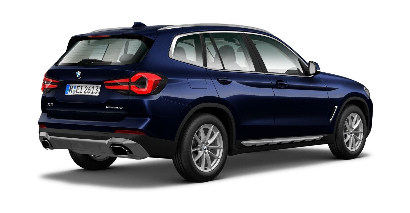 BMW BMW X in Blau von hinten BMW BMW X in Blau von hinten