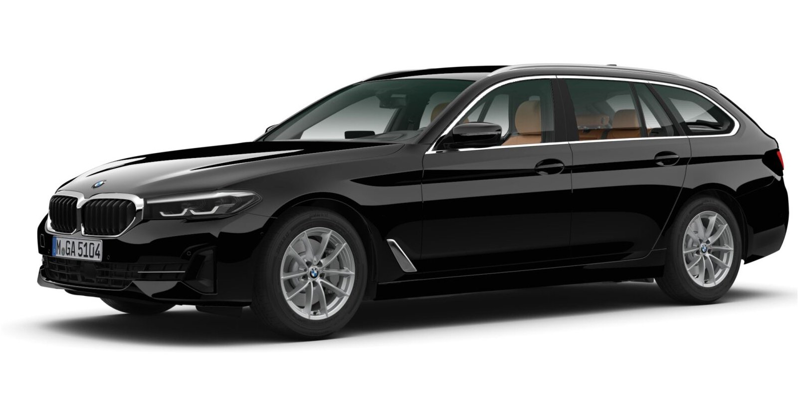 BMW BMW 5er in Schwarz von vorne BMW BMW 5er in Schwarz von vorne