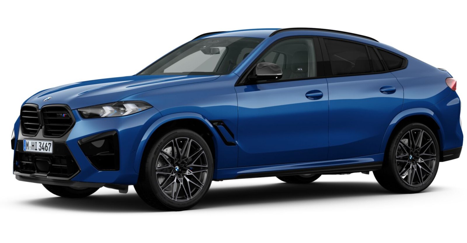 BMW X6 M in Blau von vorne BMW X6 M in Blau von vorne