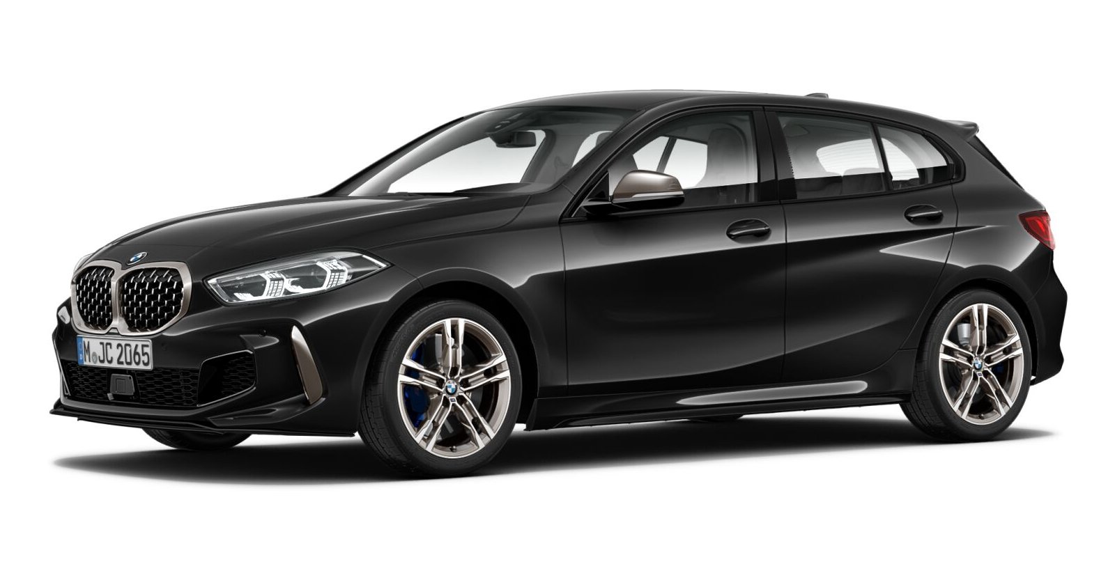 BMW BMW 1er in Schwarz von vorne BMW BMW 1er in Schwarz von vorne
