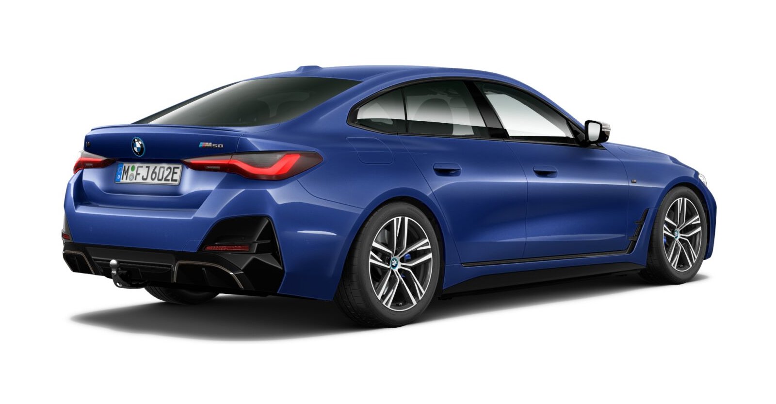 BMW BMW I in Blau von hinten BMW BMW I in Blau von hinten
