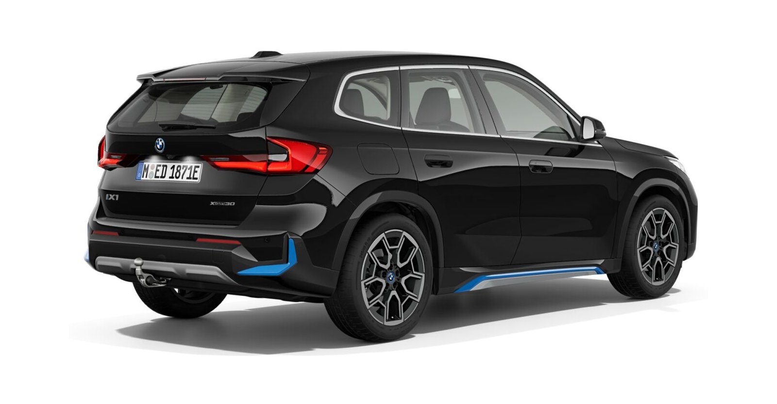 BMW BMW I in Schwarz von hinten BMW BMW I in Schwarz von hinten