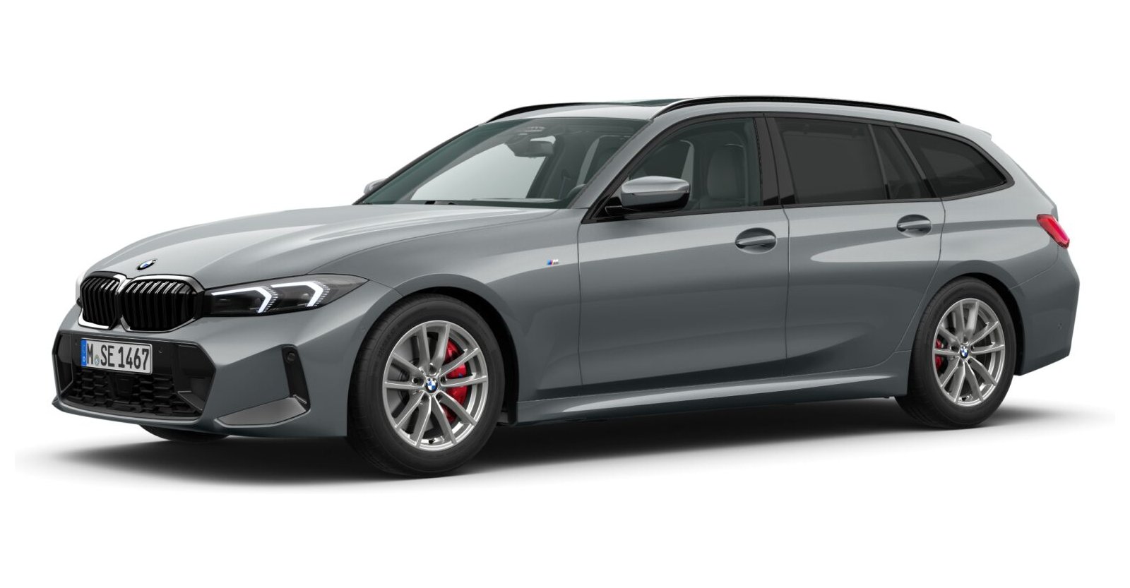 BMW 330d xDrive Touring in Grau von vorne BMW 330d xDrive Touring in Grau von vorne