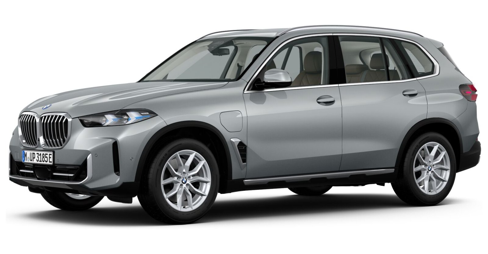 BMW X5 xDrive50e in Grau von vorne