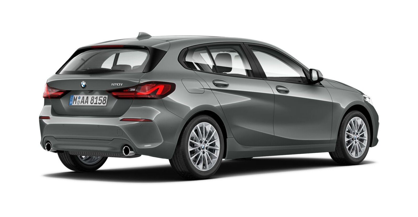 BMW BMW 1er in Grau von hinten BMW BMW 1er in Grau von hinten