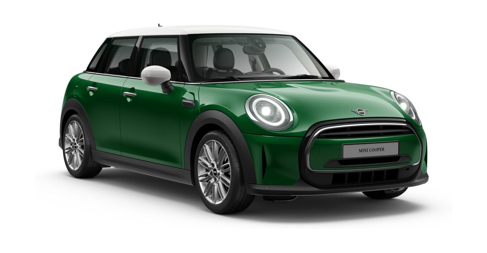 MINI Cooper 5-Türer in Grün von vorne MINI Cooper 5-Türer in Grün von vorne