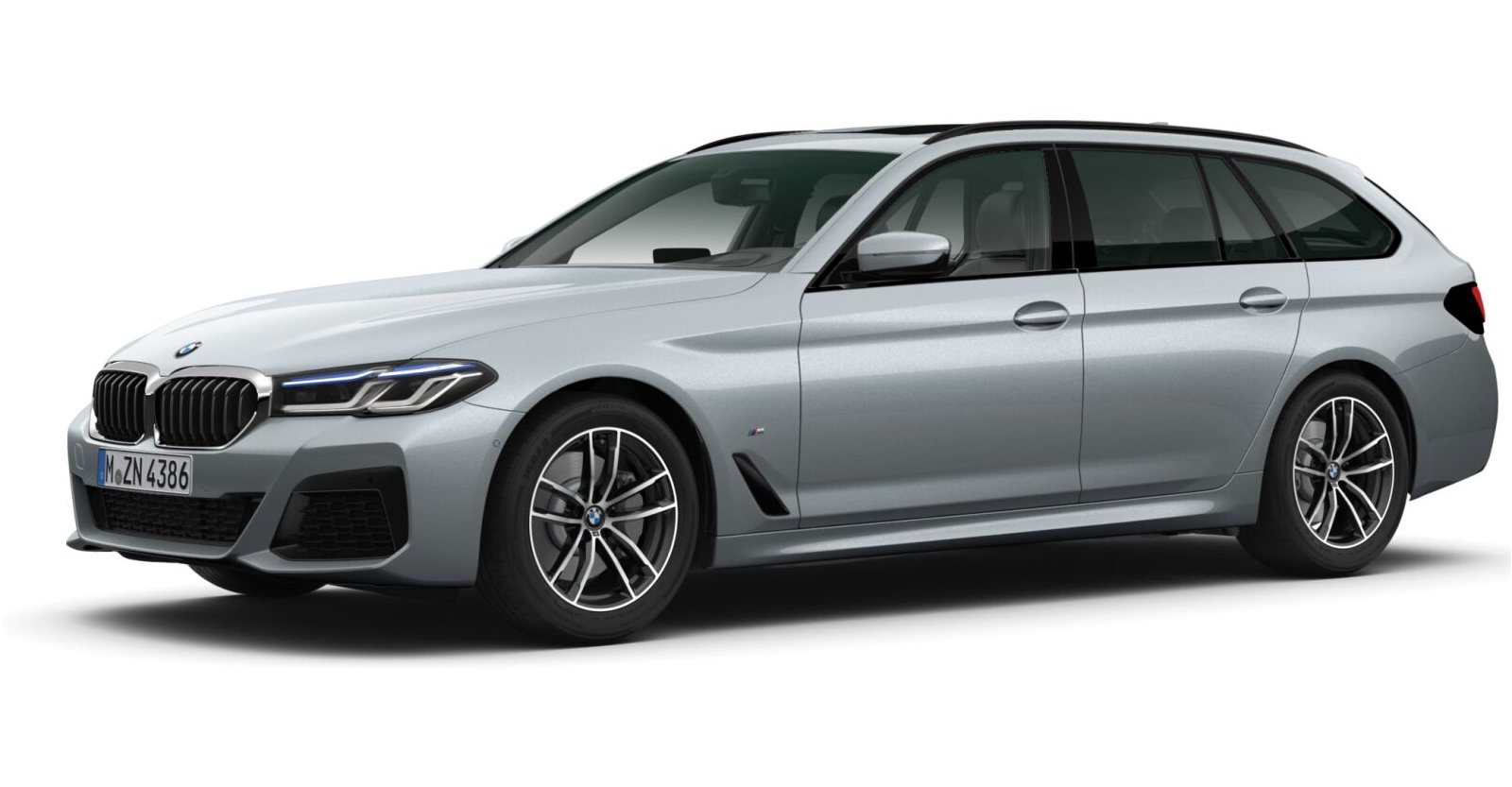 BMW 530i xDrive Touring in Grau von vorne