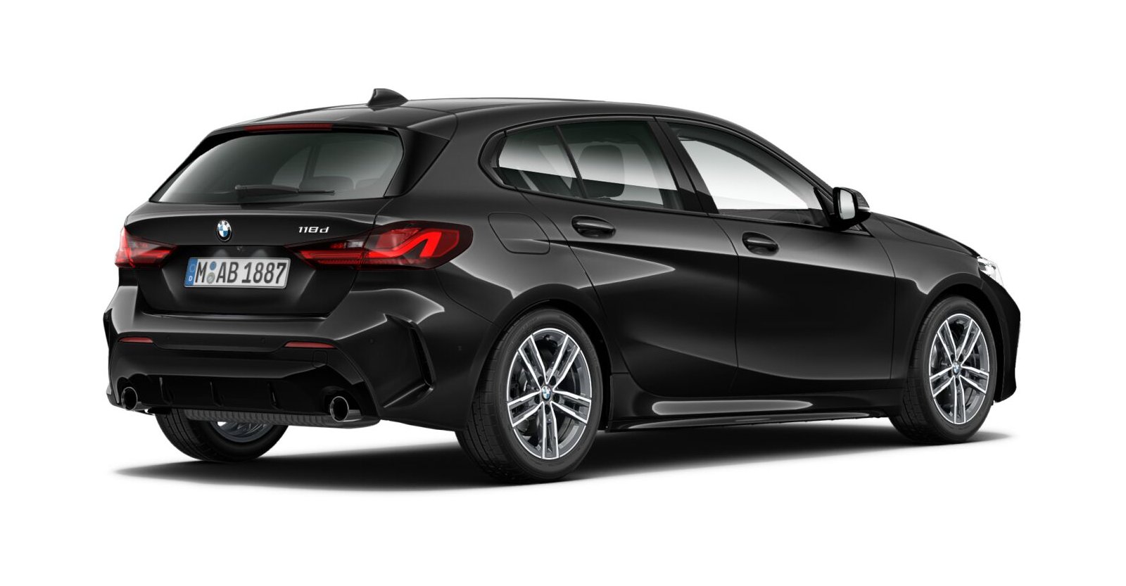 BMW BMW 1er in Schwarz von hinten BMW BMW 1er in Schwarz von hinten