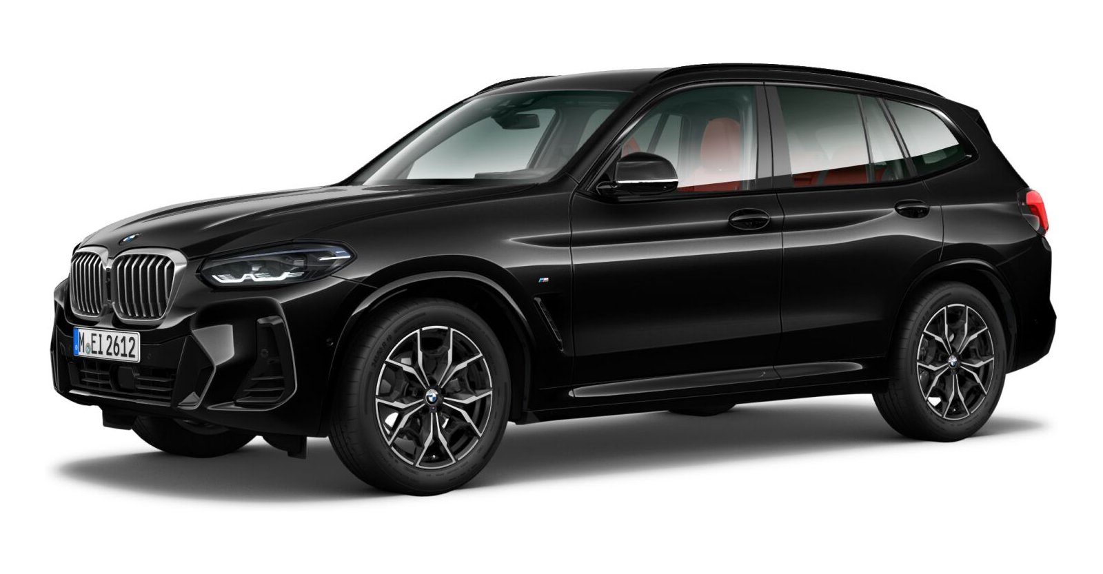 BMW X3 xDrive 20i in Schwarz von vorne