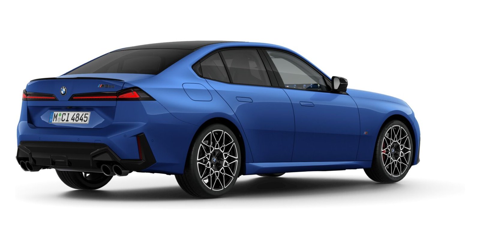 BMW BMW 3er in Blau von hinten