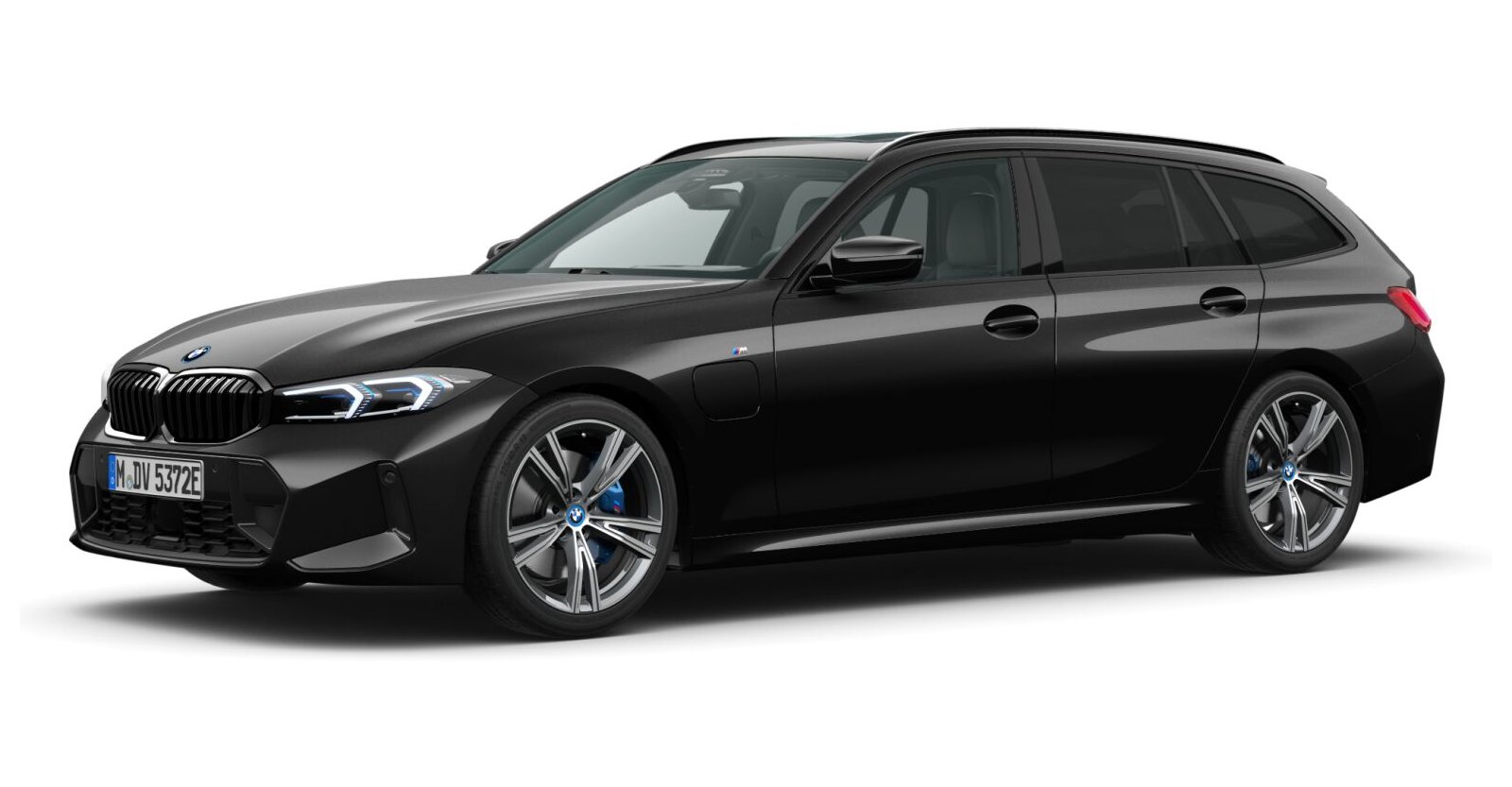 BMW BMW 3er in Schwarz von vorne BMW BMW 3er in Schwarz von vorne