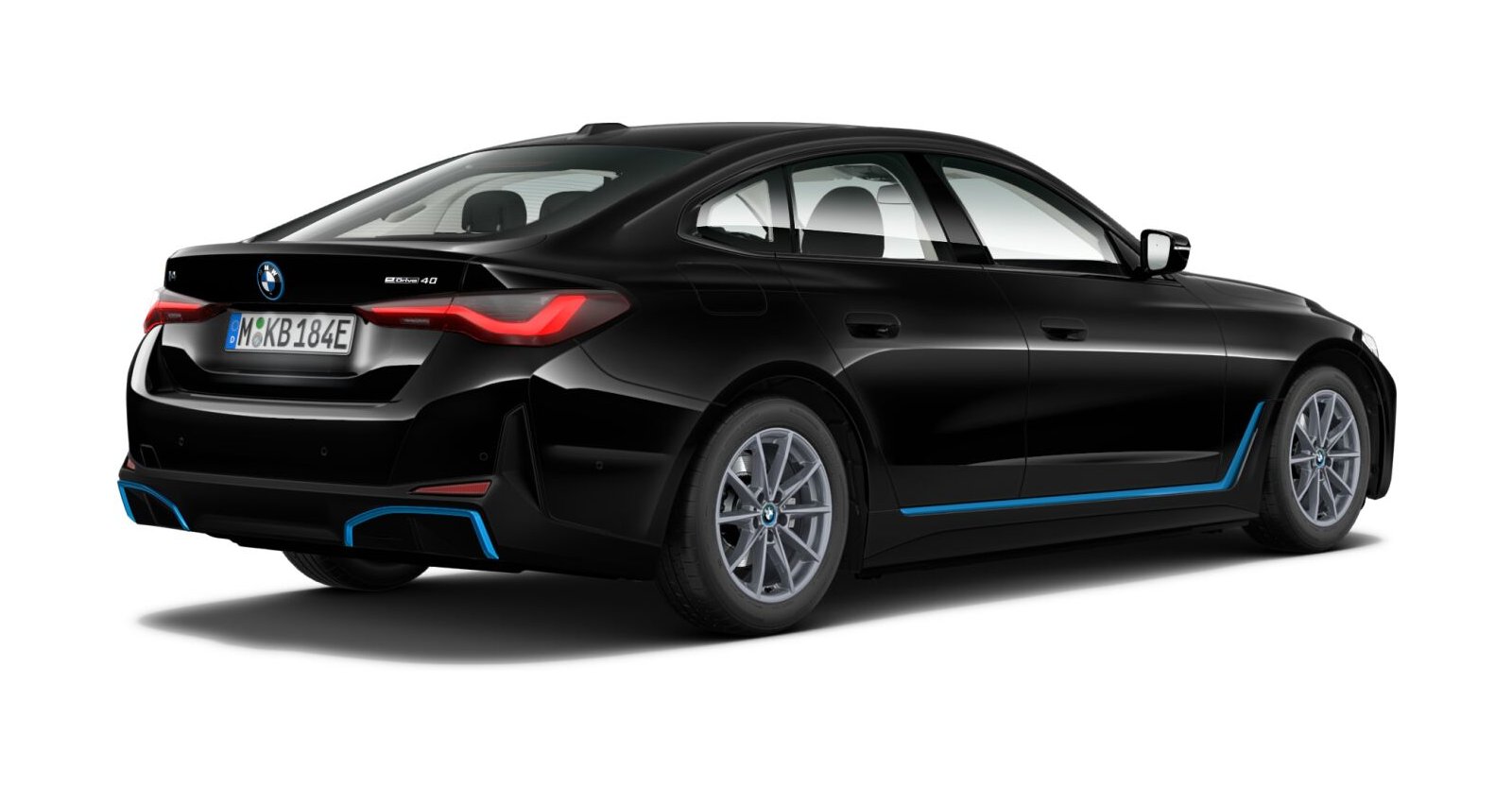 BMW BMW I in Schwarz von hinten BMW BMW I in Schwarz von hinten