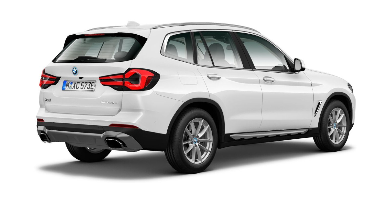 BMW BMW X in Weiß von hinten BMW BMW X in Weiß von hinten