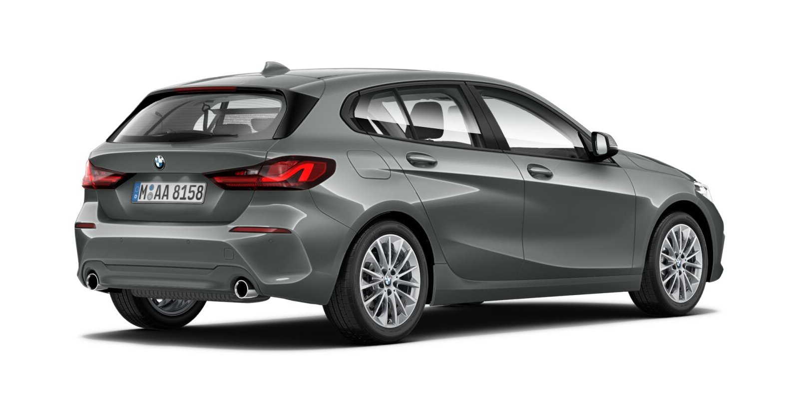 BMW BMW 1er in Grau von hinten BMW BMW 1er in Grau von hinten