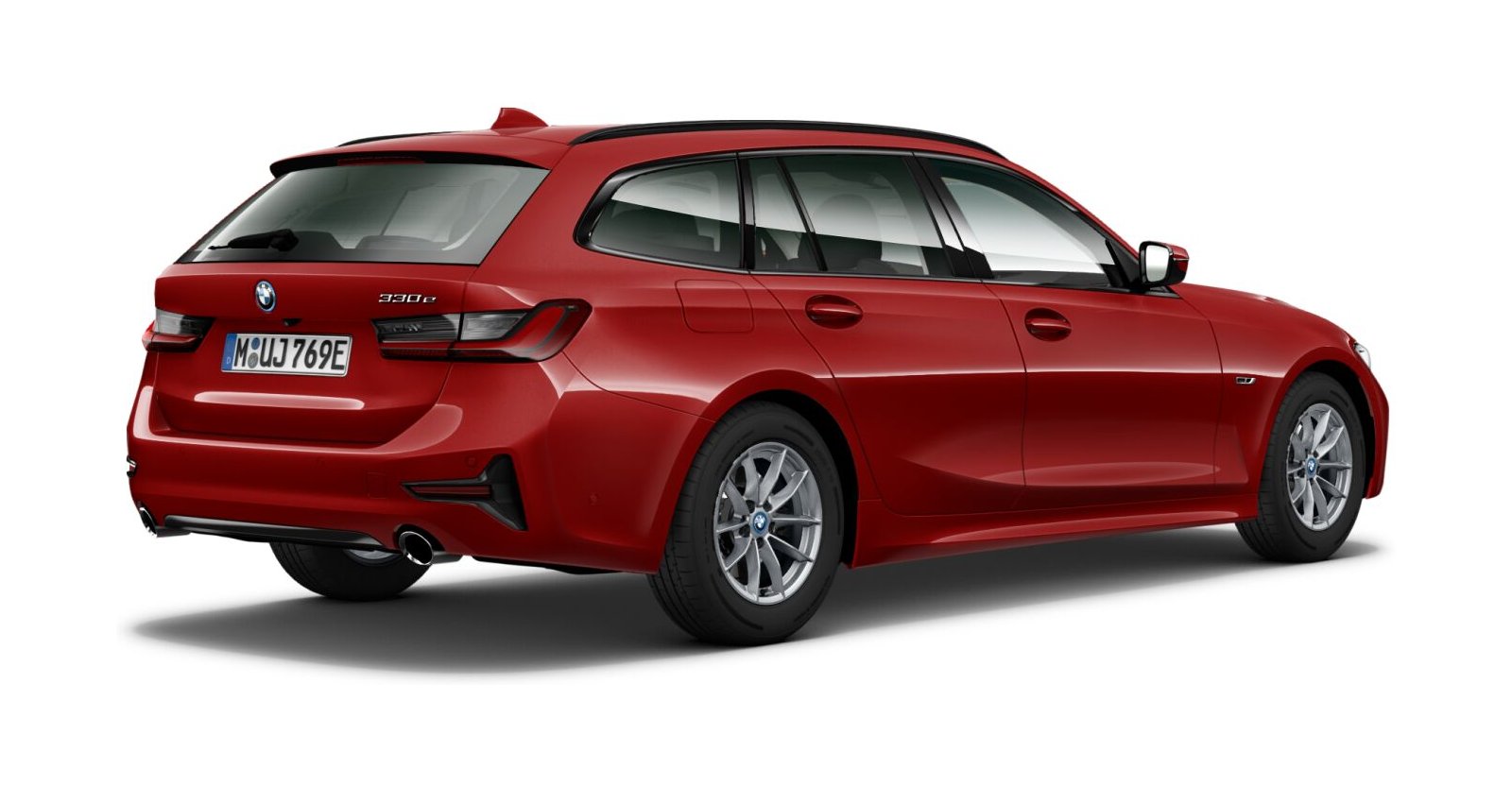 BMW BMW 3er in Rot von hinten BMW BMW 3er in Rot von hinten