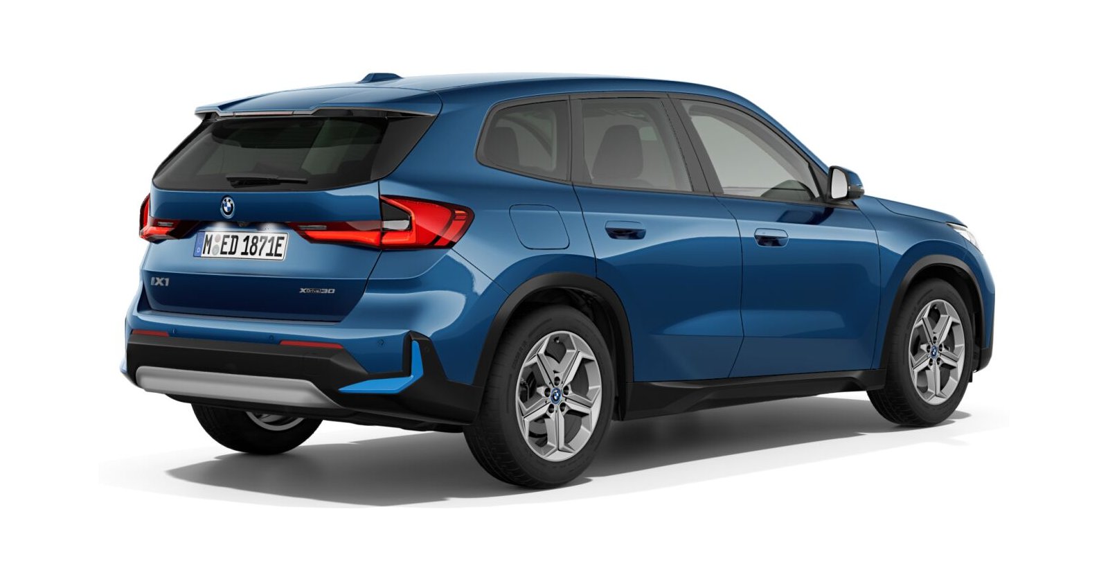 BMW BMW I in Blau von hinten BMW BMW I in Blau von hinten