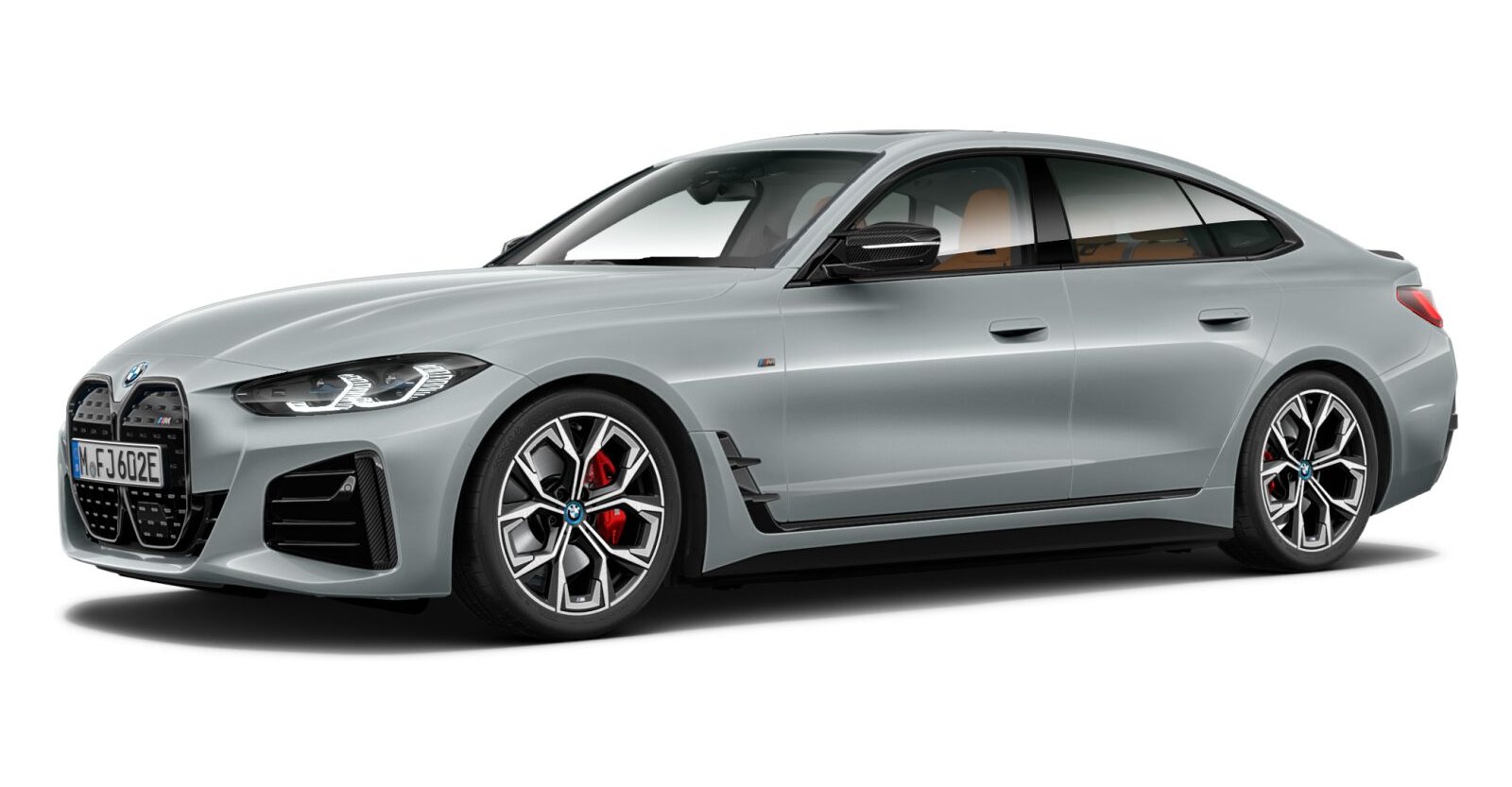 BMW i4 M50 Gran Coupé in Grau von vorne BMW i4 M50 Gran Coupé in Grau von vorne