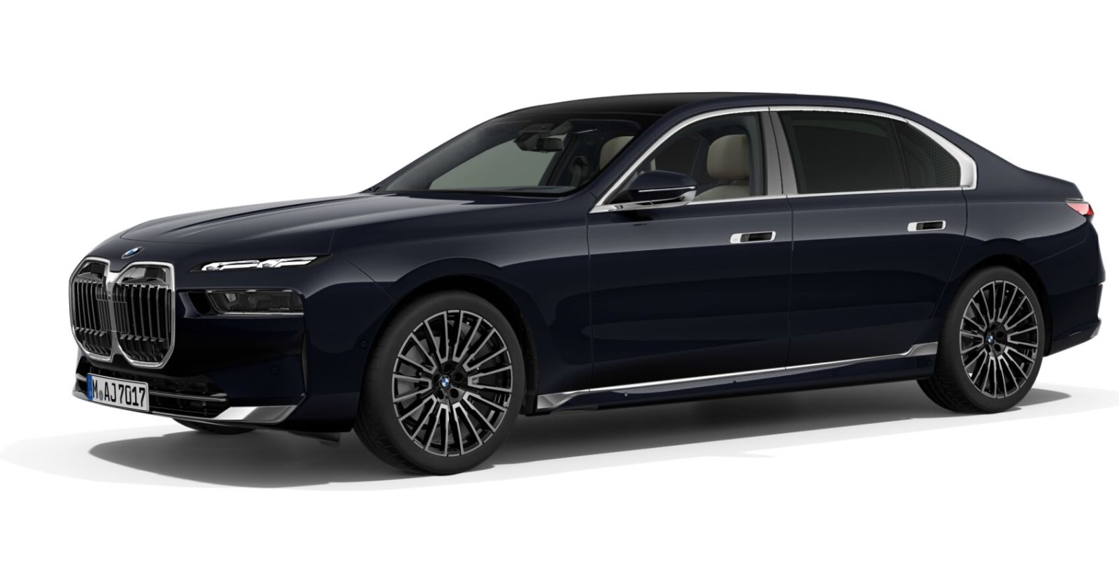BMW BMW 7er in Schwarz von vorne BMW BMW 7er in Schwarz von vorne