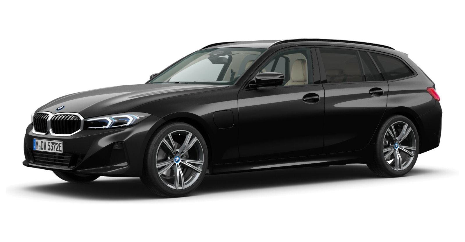 BMW BMW 3er in Schwarz von vorne BMW BMW 3er in Schwarz von vorne