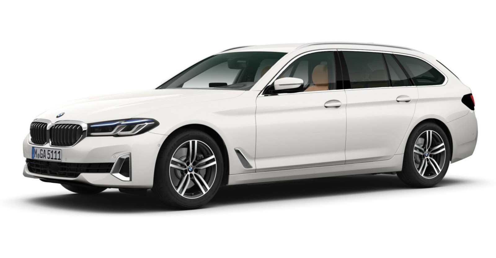 BMW BMW 5er in Weiß von vorne BMW BMW 5er in Weiß von vorne