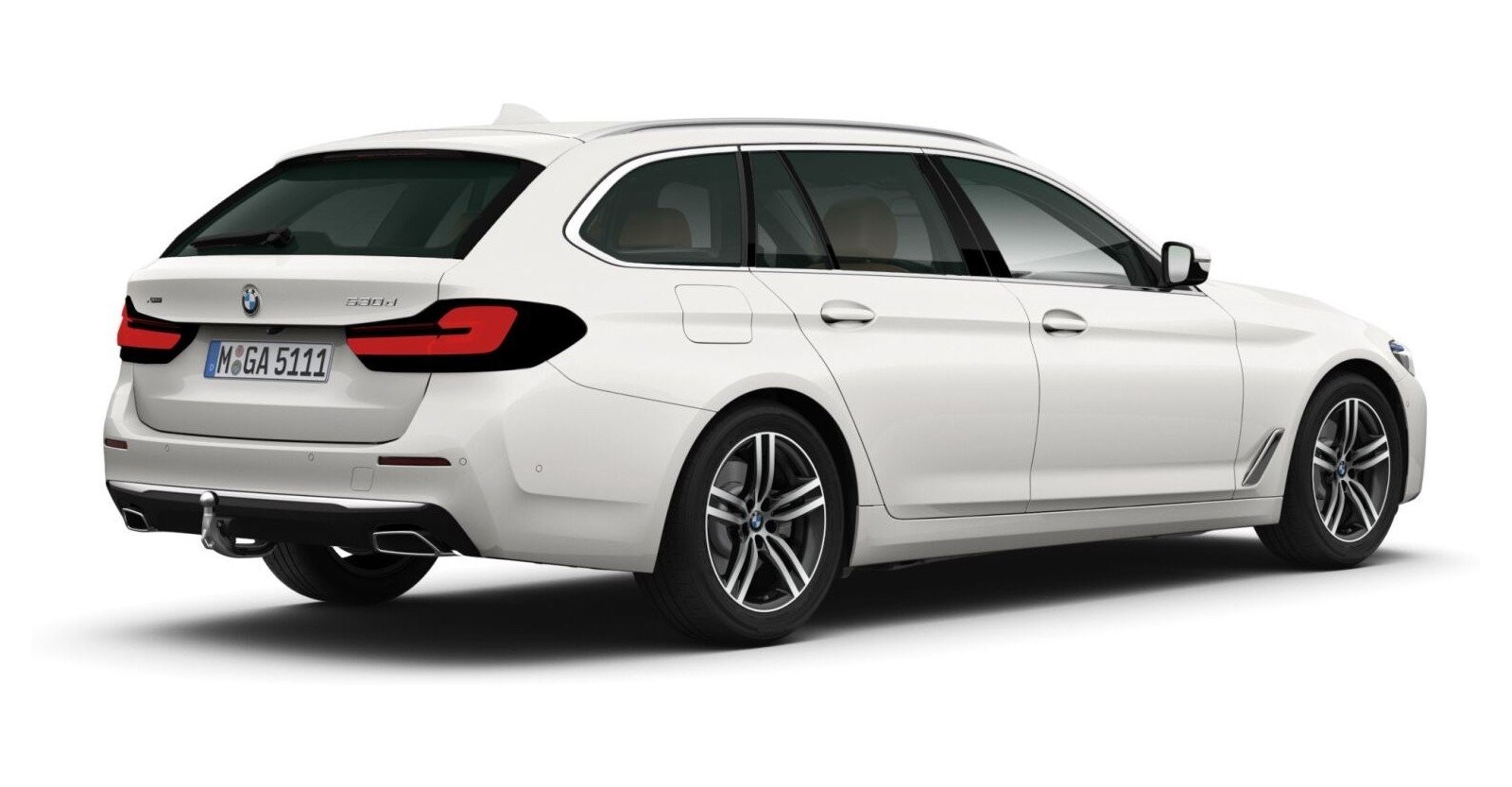 BMW BMW 5er in Weiß von hinten BMW BMW 5er in Weiß von hinten